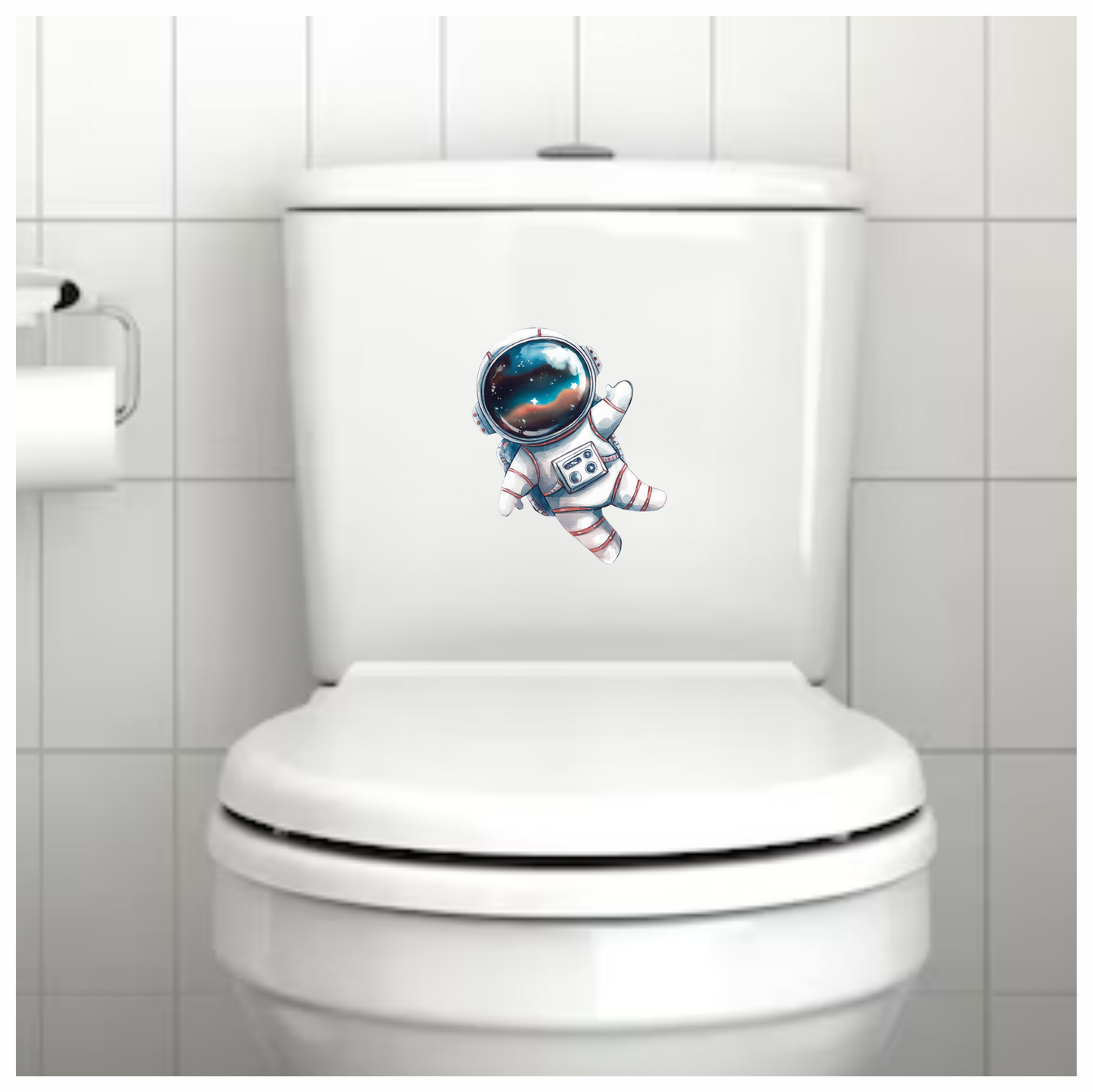 Astronaut Cartoon Space Blue Suit Vinyl Decal Sticker