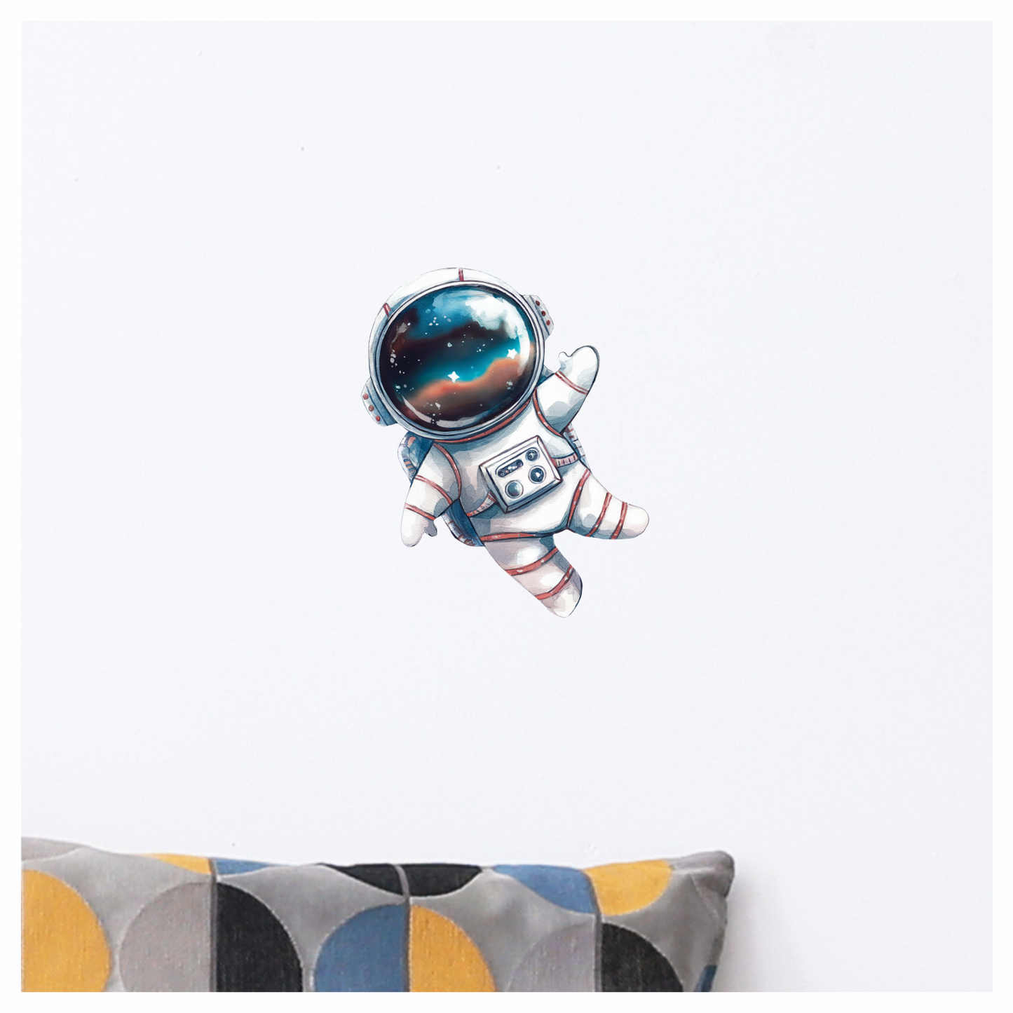 Astronaut Cartoon Space Blue Suit Vinyl Decal Sticker