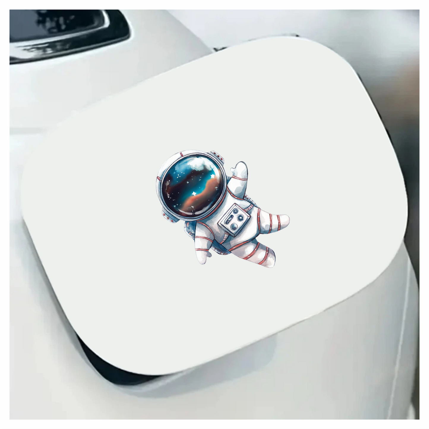 Astronaut Cartoon Space Blue Suit Vinyl Decal Sticker