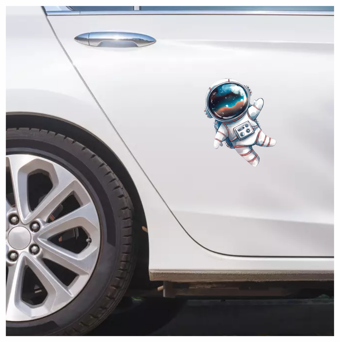 Astronaut Cartoon Space Blue Suit Vinyl Decal Sticker