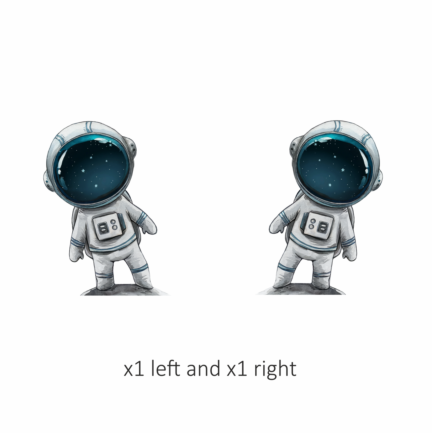 Astronaut Character With Blue Helmet Vinyl Decal Sticker