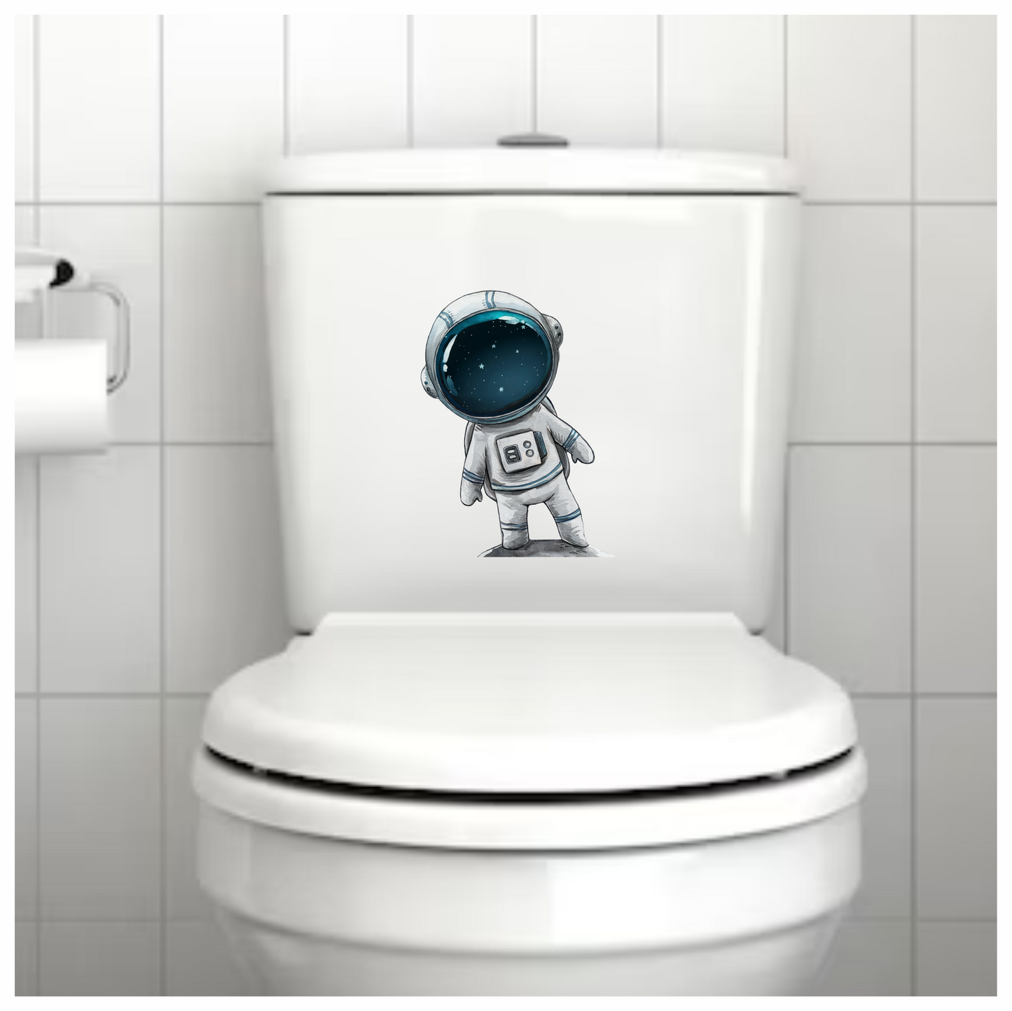 Astronaut Character With Blue Helmet Vinyl Decal Sticker