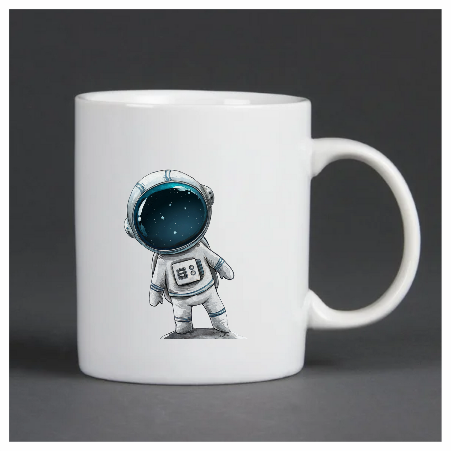 Astronaut Character With Blue Helmet Vinyl Decal Sticker