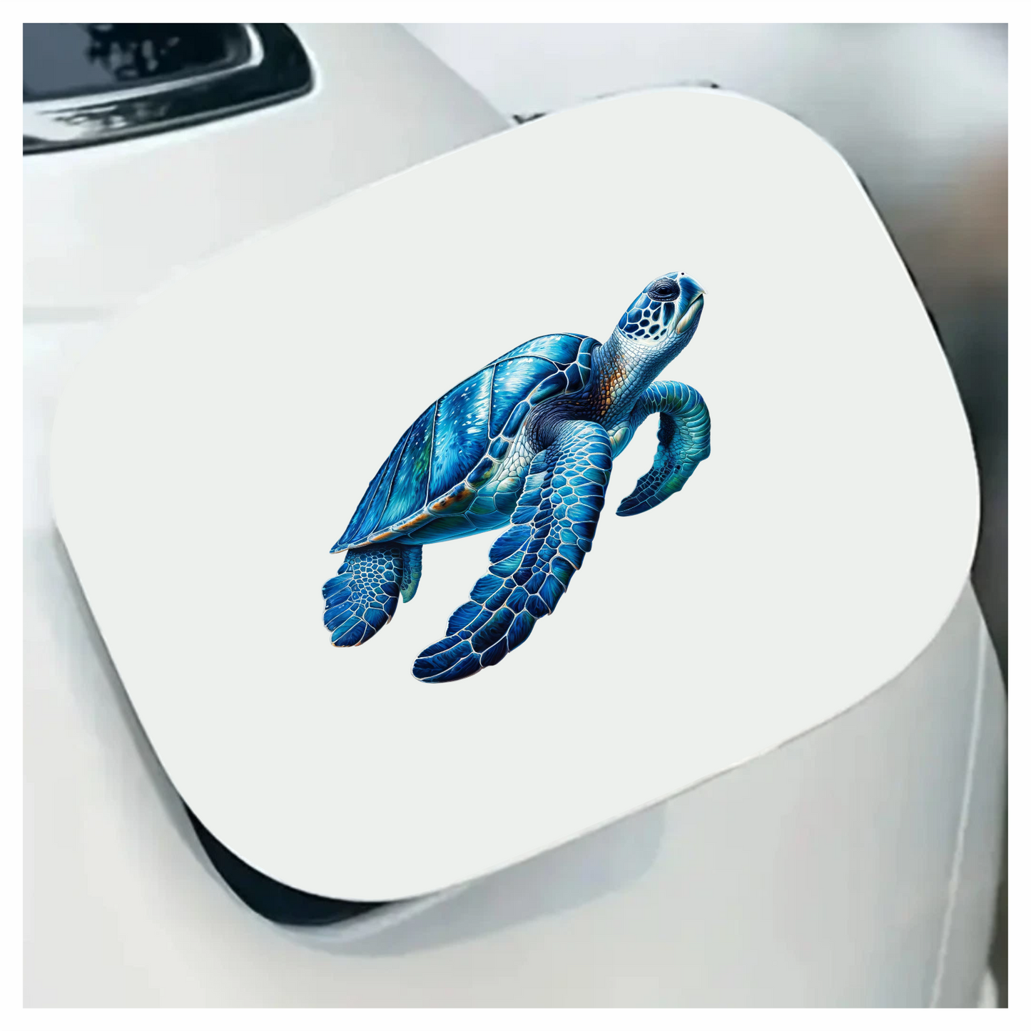 Sea Turtle Blue Shell Graceful Swim Vinyl Decal Sticker