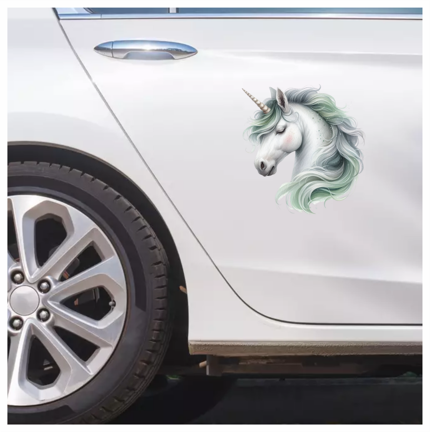 Unicorn Horse White Pastel Mane Vinyl Decal Sticker