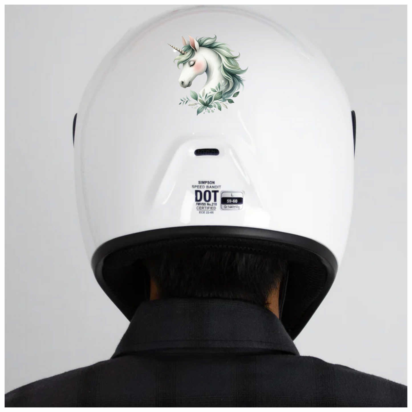 Unicorn Horse With Grey Mane Vinyl Decal Sticker