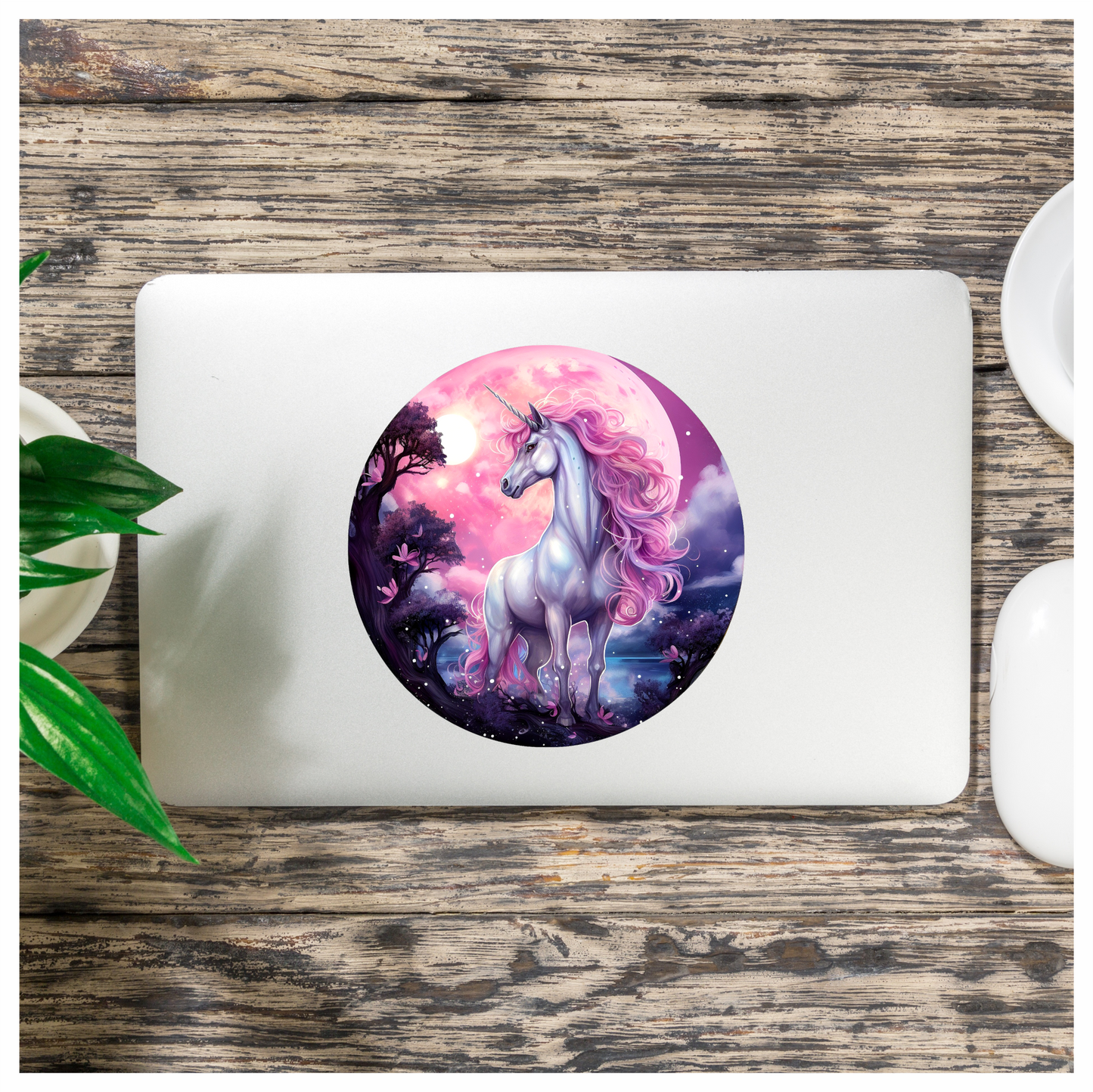 Majestic Unicorn Horse Pink Moonlight Vinyl Decal Sticker