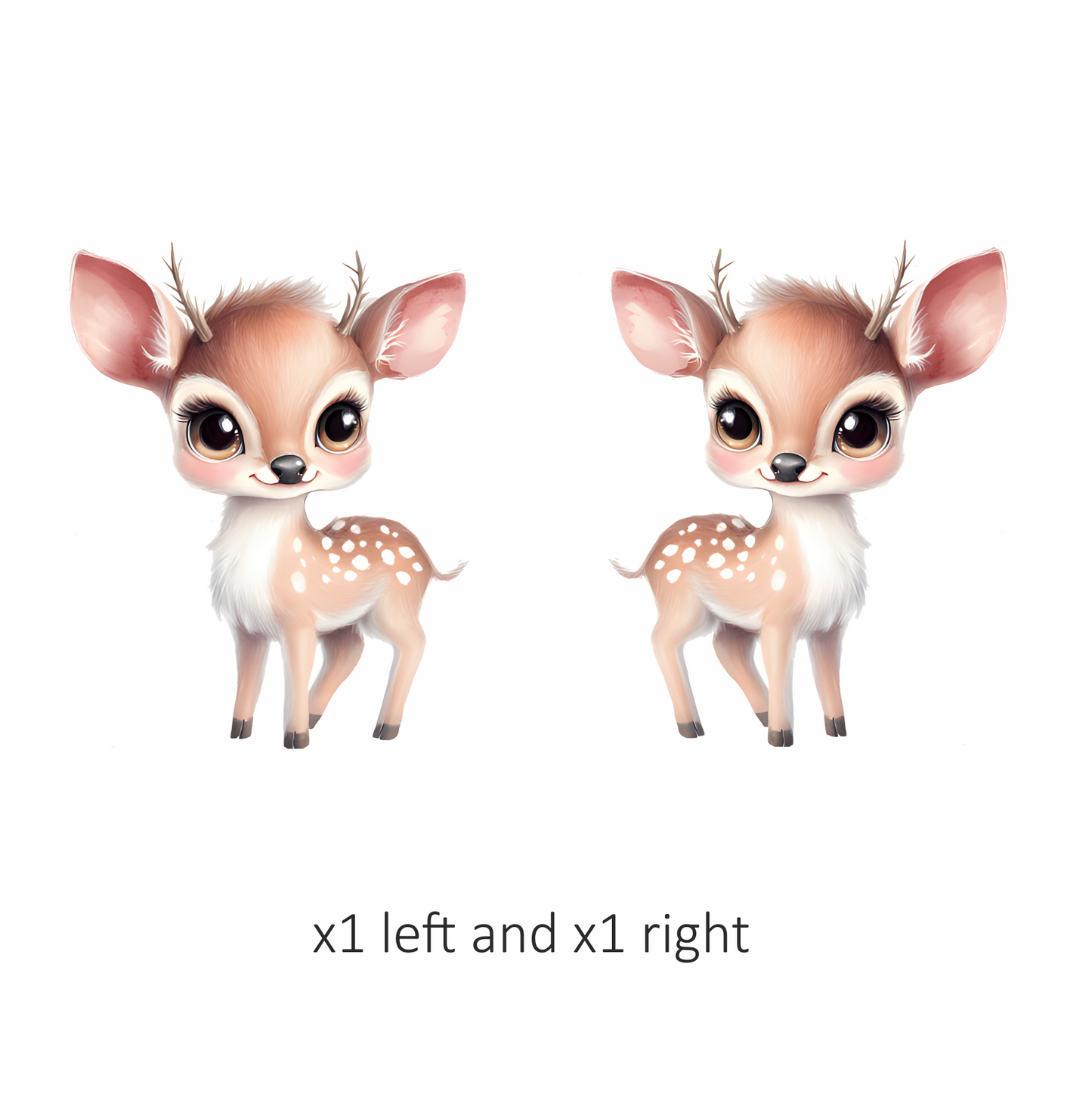 Cute Baby Deer With Brown Fur Vinyl Decal Sticker
