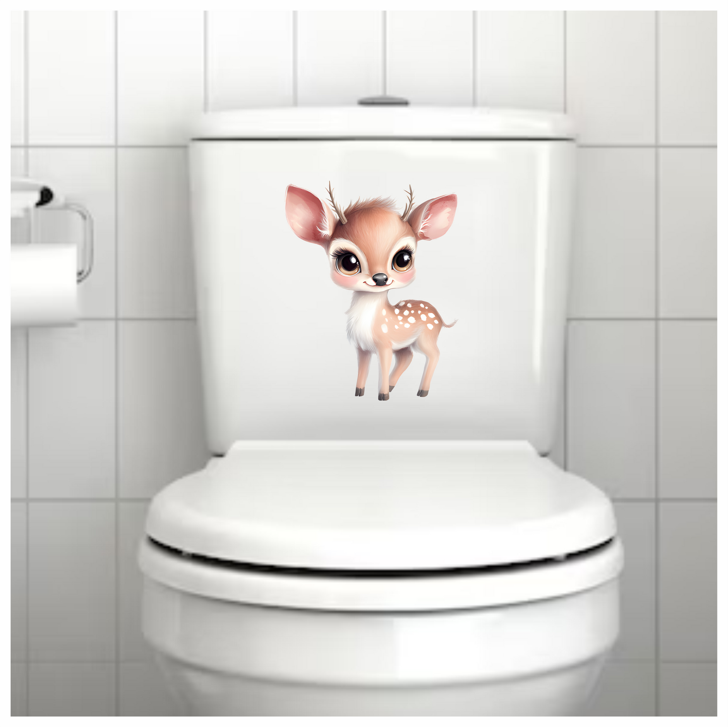 Cute Baby Deer With Brown Fur Vinyl Decal Sticker