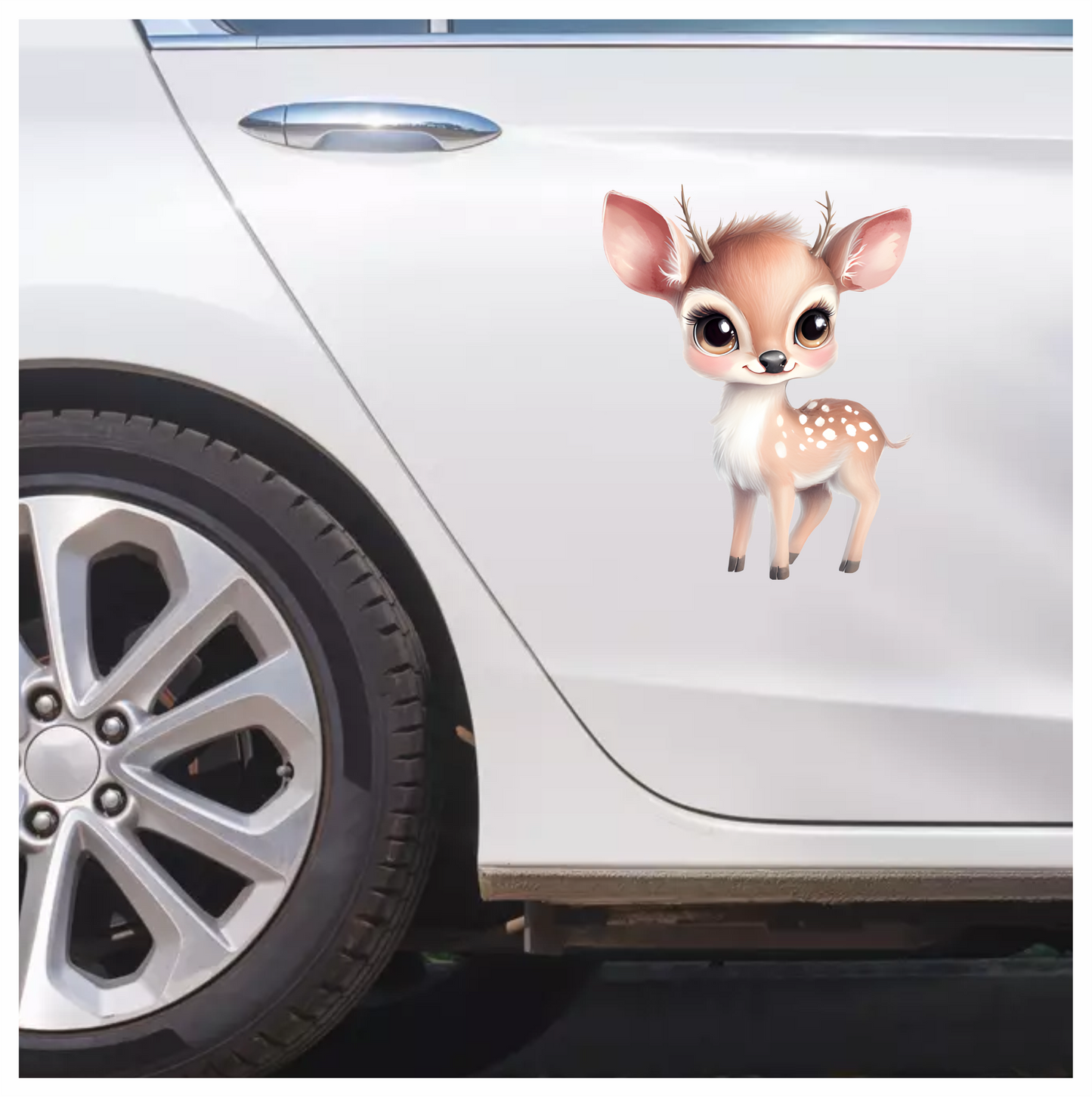 Cute Baby Deer With Brown Fur Vinyl Decal Sticker