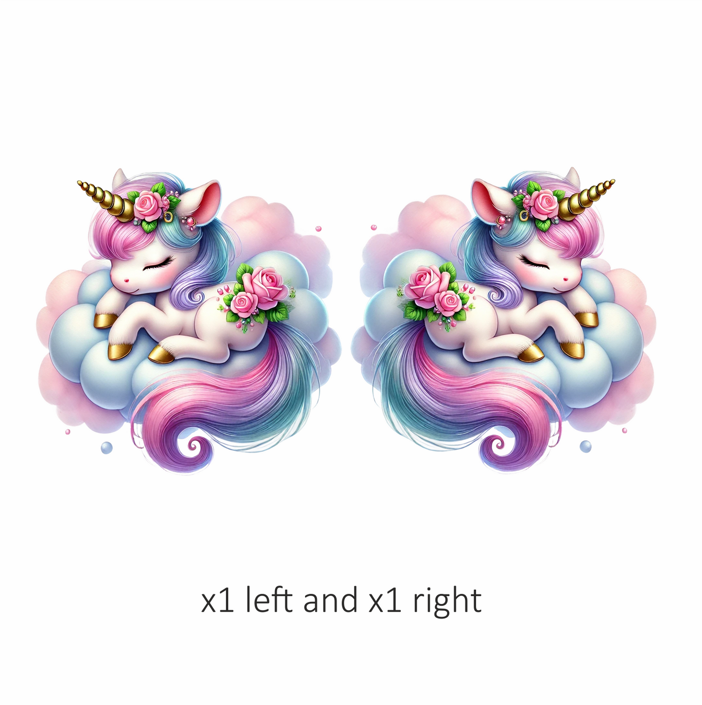 Sleeping Unicorn Pony Pink Cloud Vinyl Decal Sticker