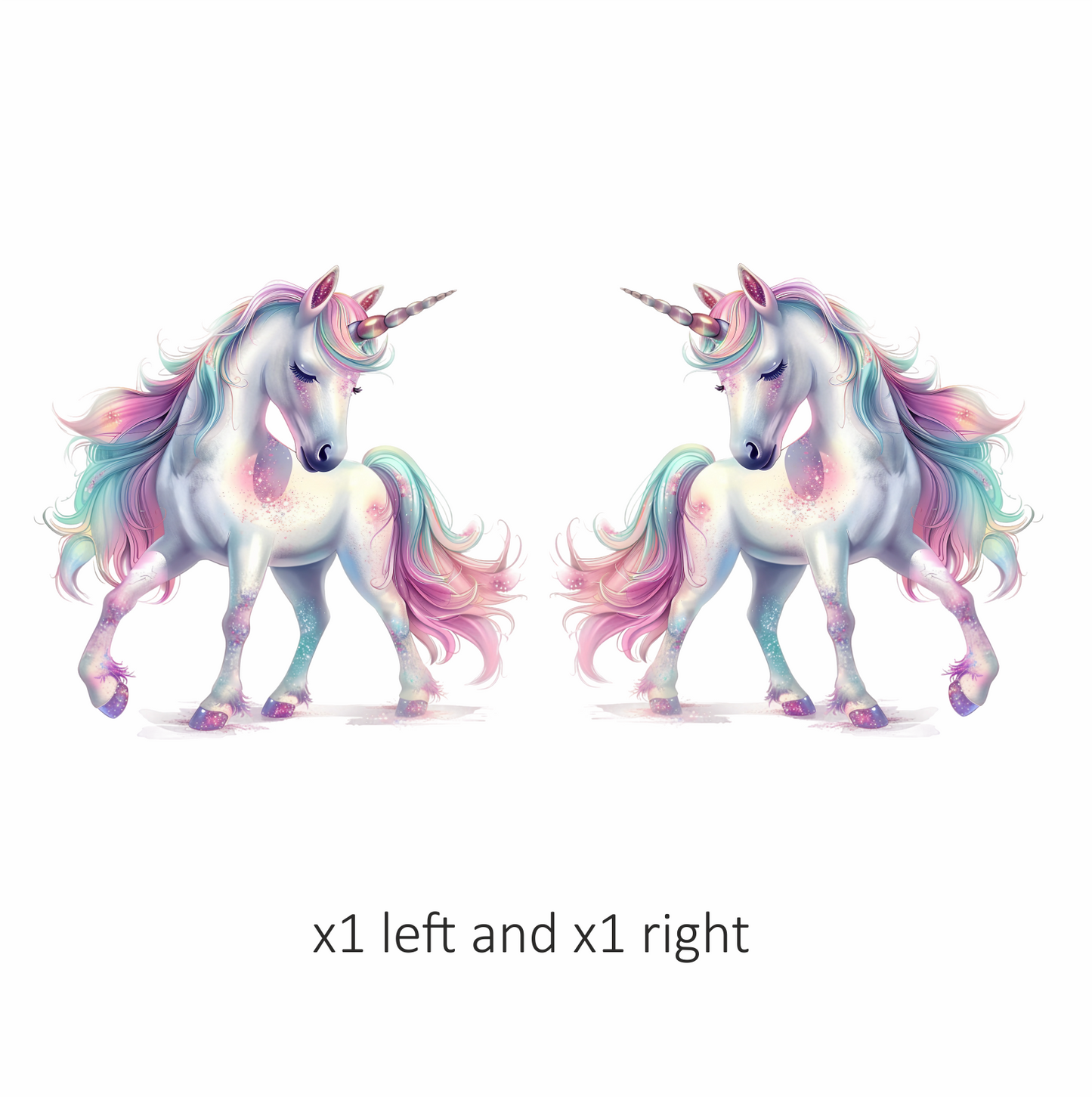 Graceful Unicorn Horse Pastel Pink Vinyl Decal Sticker