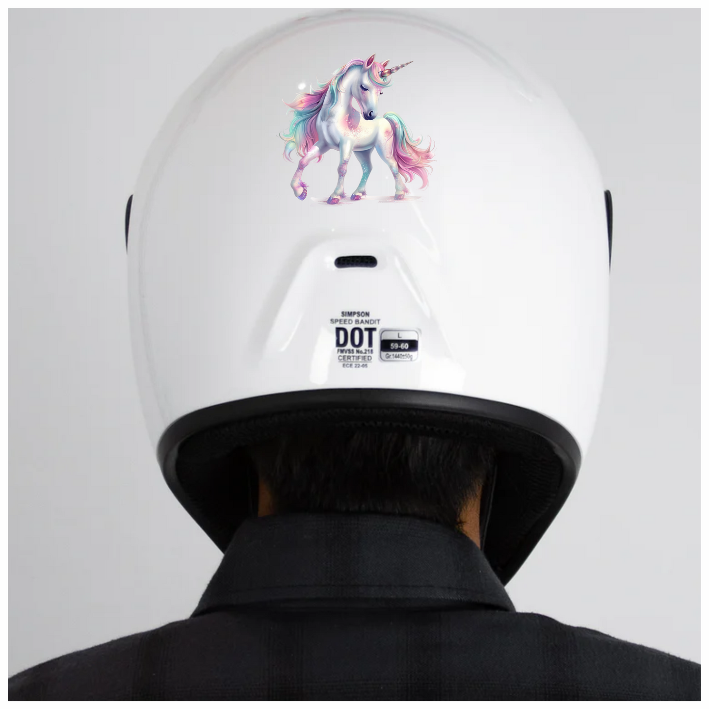Graceful Unicorn Horse Pastel Pink Vinyl Decal Sticker