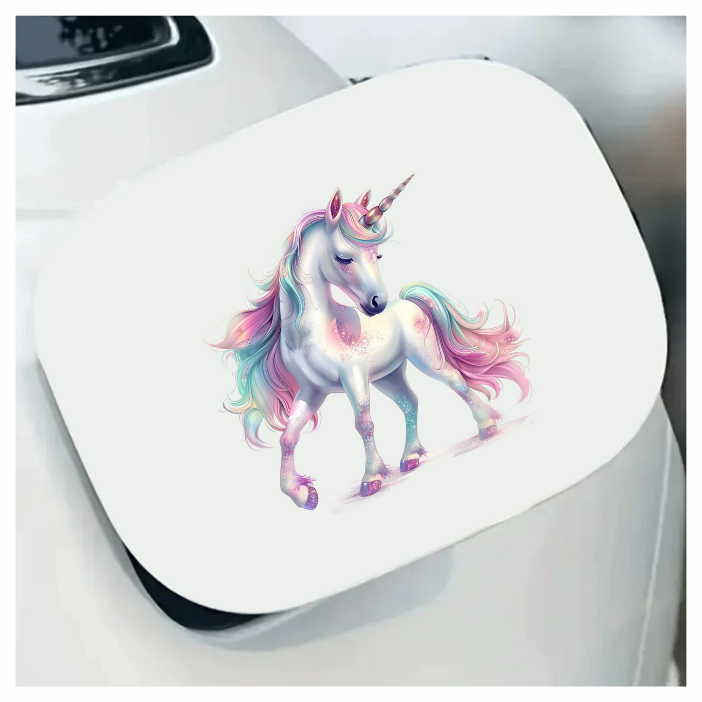 Graceful Unicorn Horse Pastel Pink Vinyl Decal Sticker