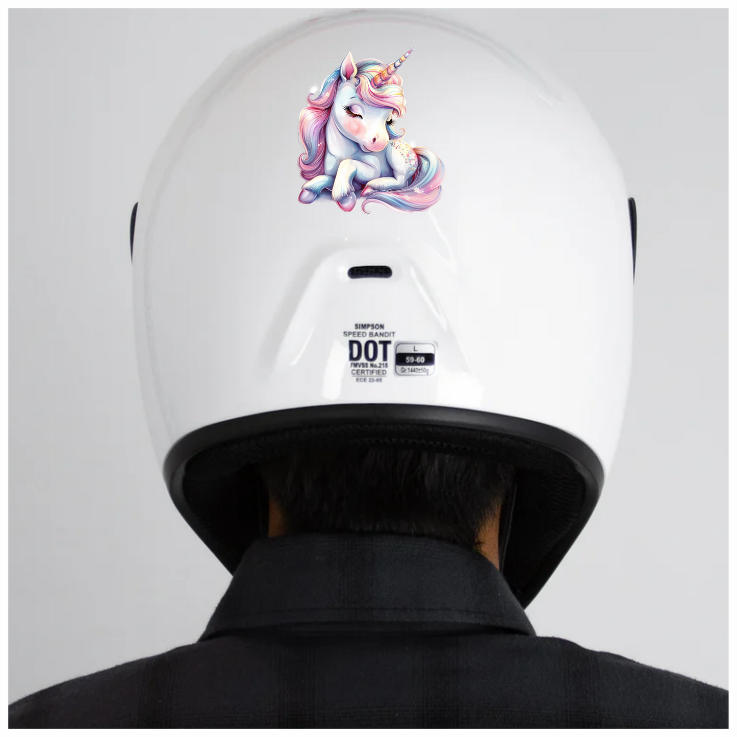 Unicorn Horse Pastel Pink Flowers Vinyl Decal Sticker