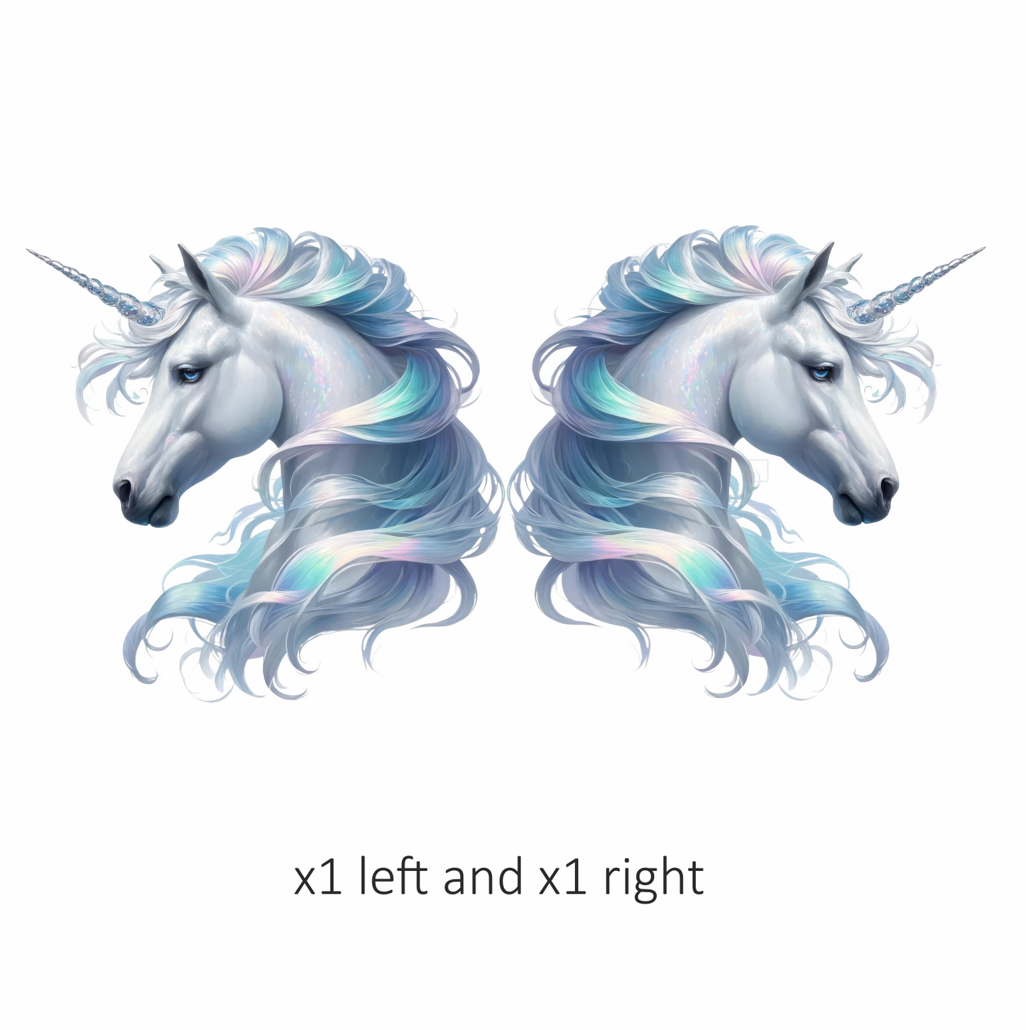 Majestic White Unicorn Horse Head Vinyl Decal Sticker
