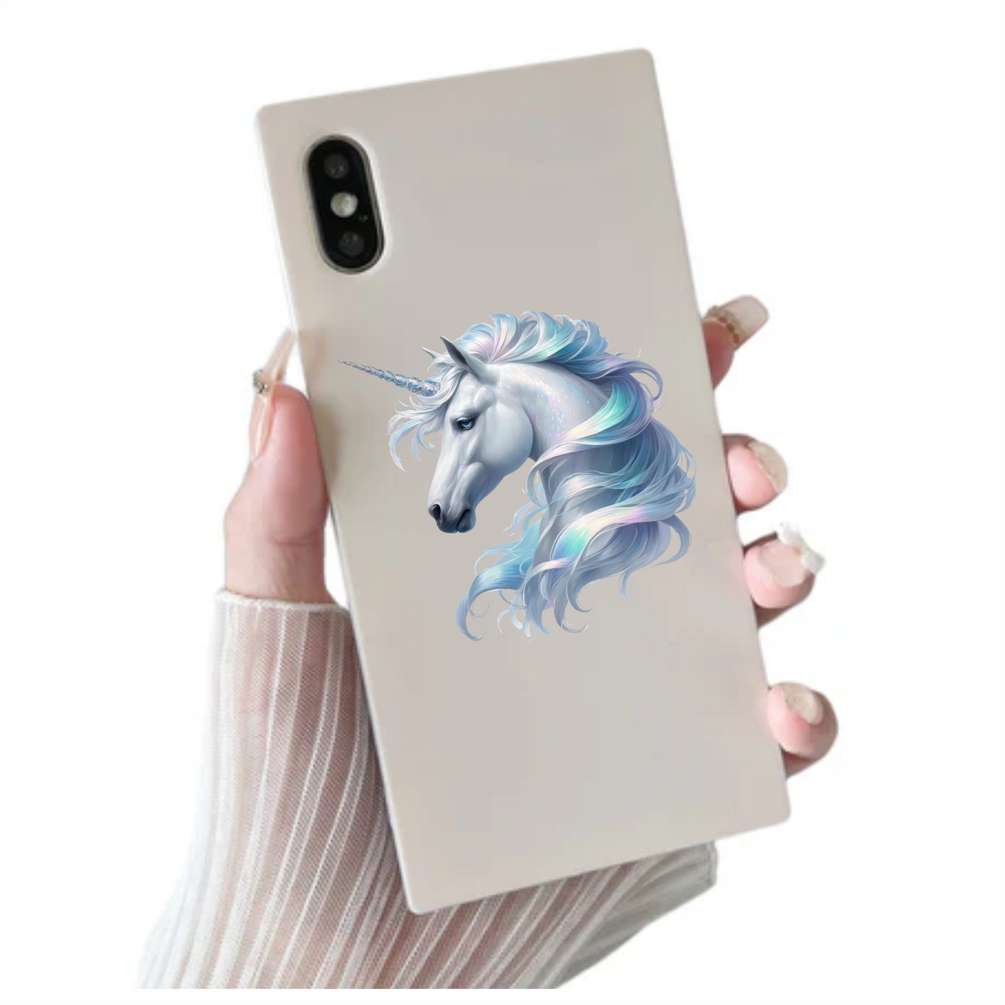 Majestic White Unicorn Horse Head Vinyl Decal Sticker