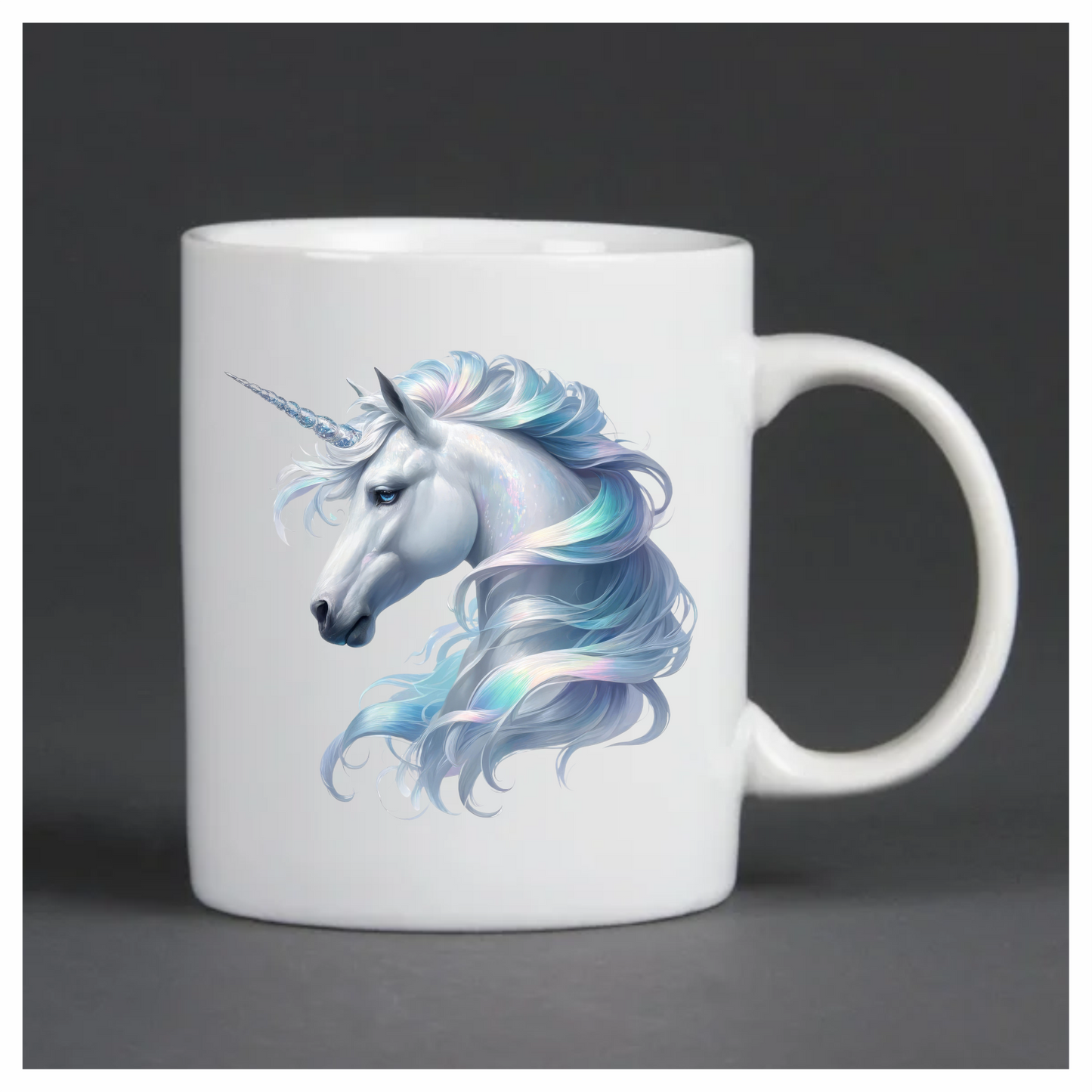 Majestic White Unicorn Horse Head Vinyl Decal Sticker
