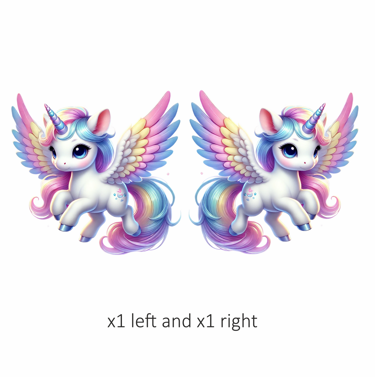 Cute Alicorn Pony Unicorn White Color Vinyl Decal Sticker