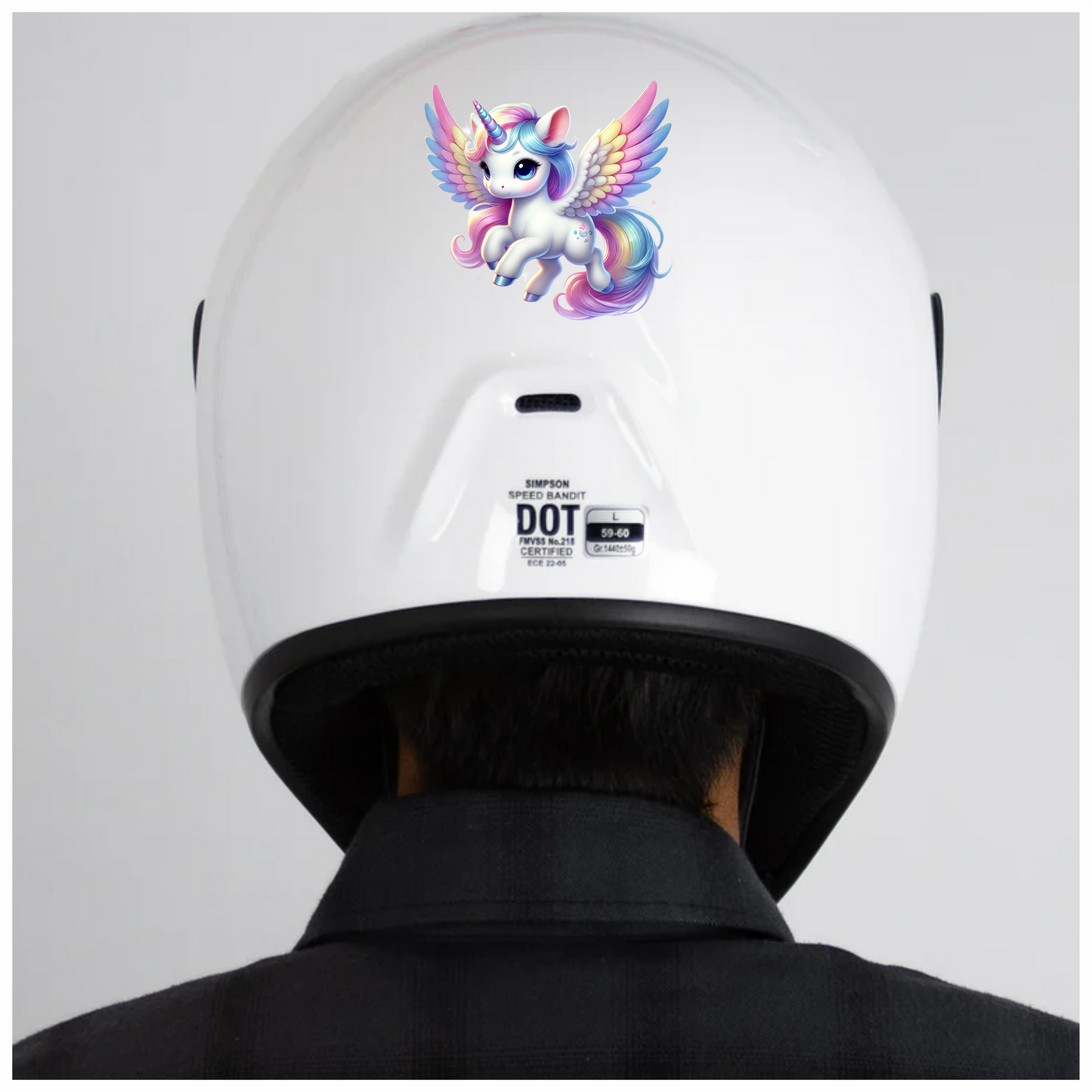 Cute Alicorn Pony Unicorn White Color Vinyl Decal Sticker