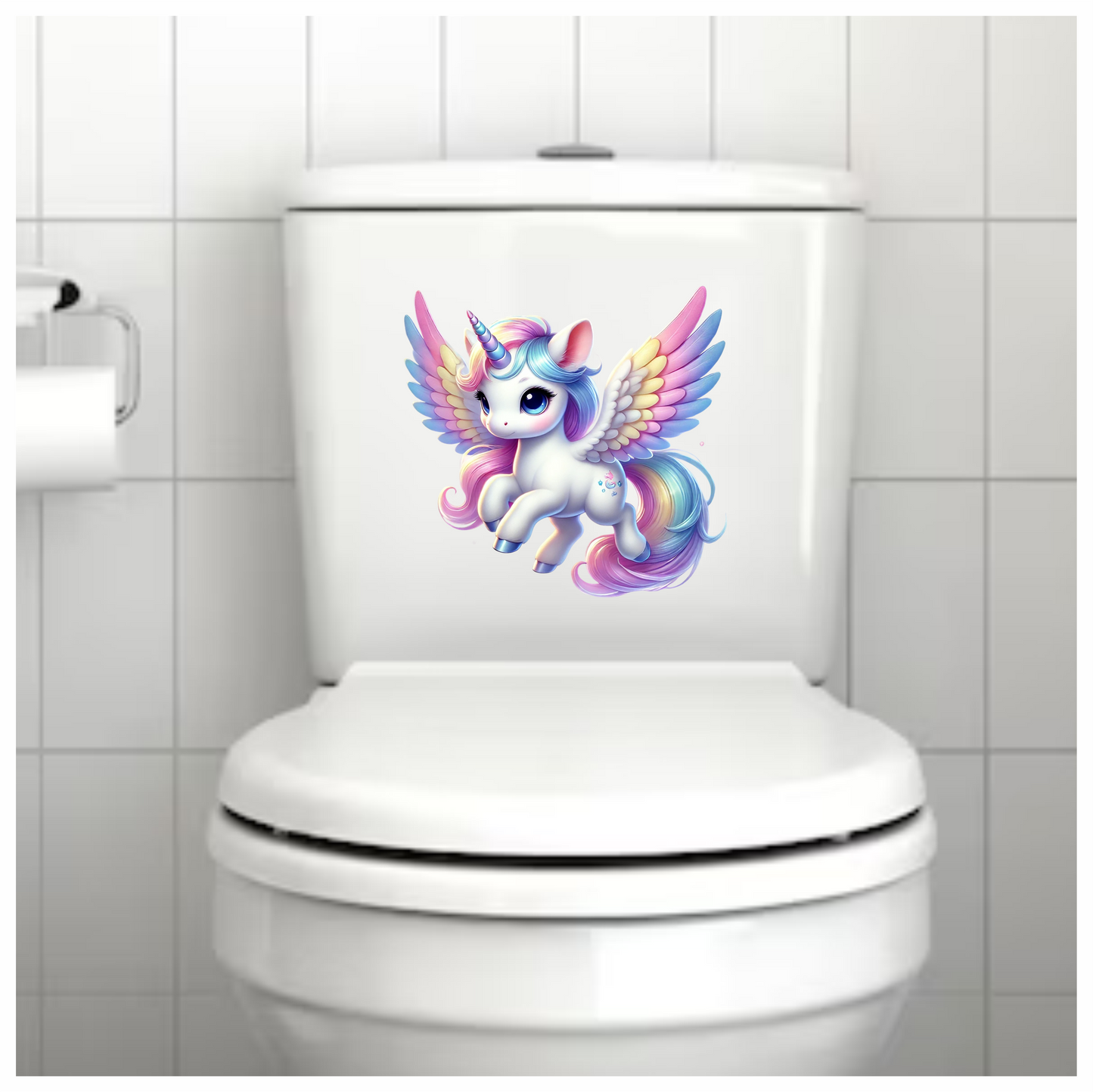 Cute Alicorn Pony Unicorn White Color Vinyl Decal Sticker