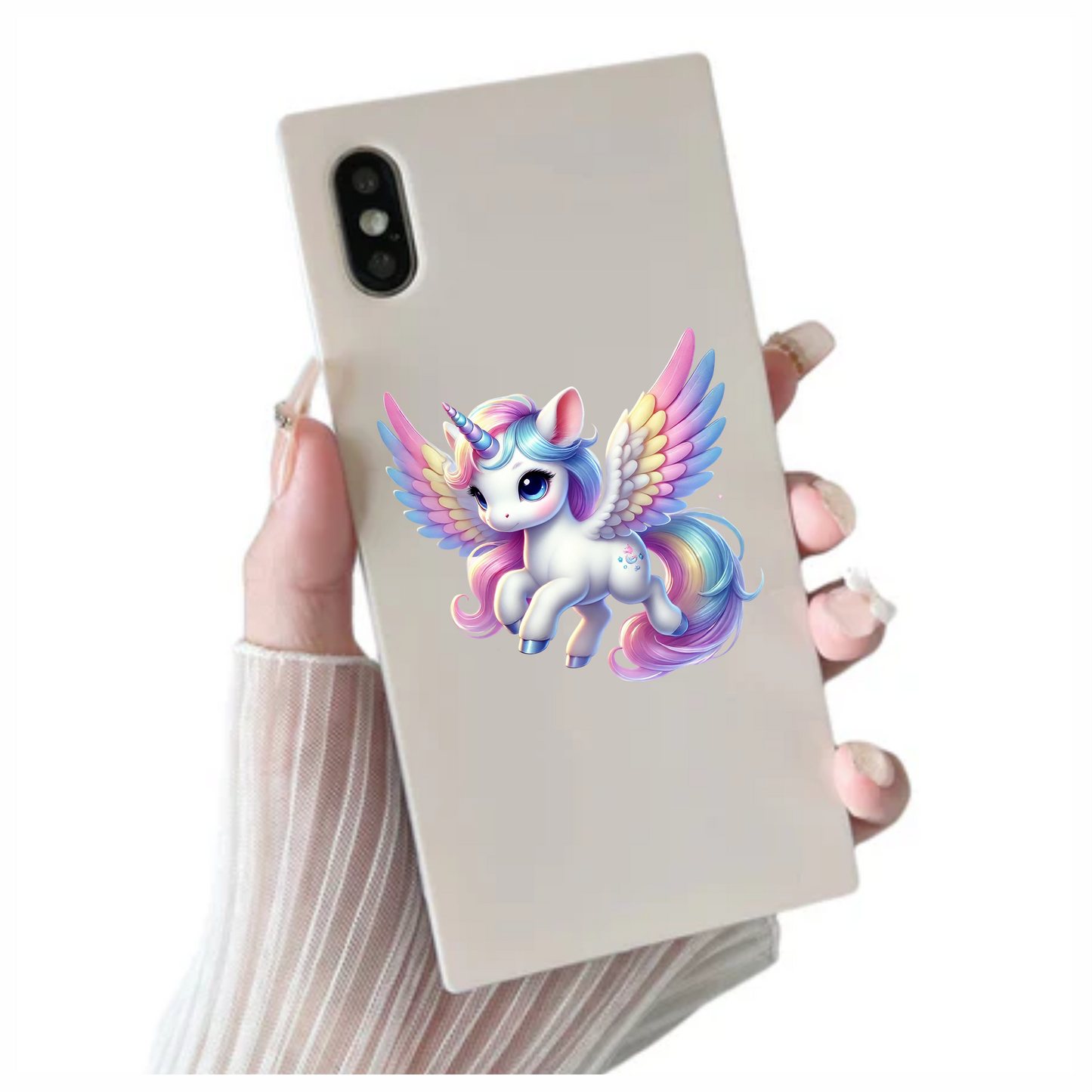 Cute Alicorn Pony Unicorn White Color Vinyl Decal Sticker