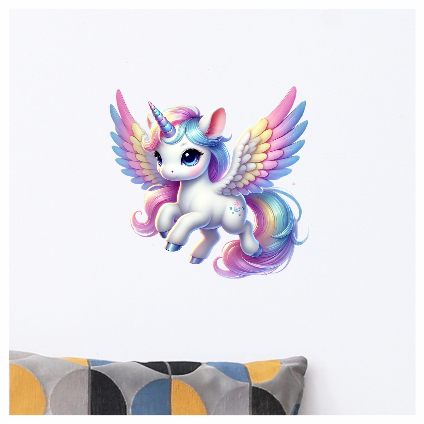Cute Alicorn Pony Unicorn White Color Vinyl Decal Sticker