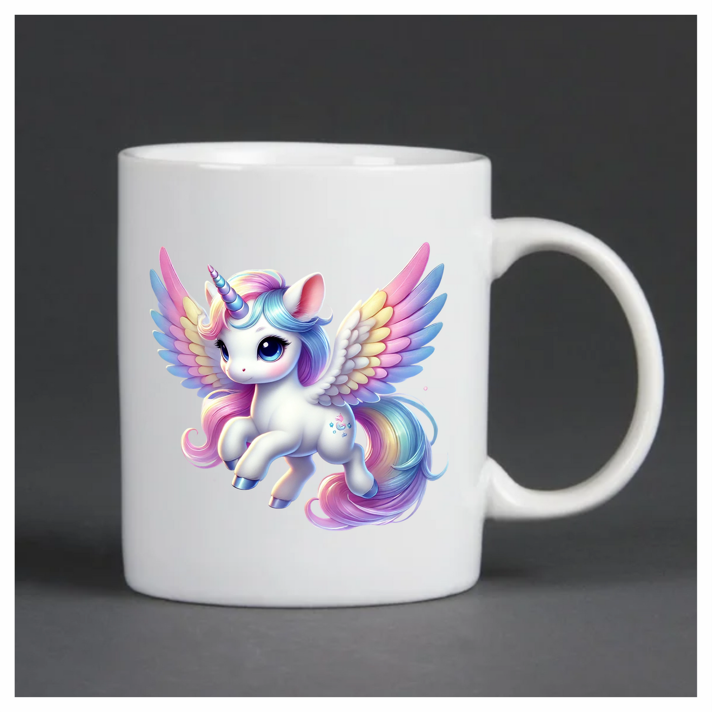 Cute Alicorn Pony Unicorn White Color Vinyl Decal Sticker