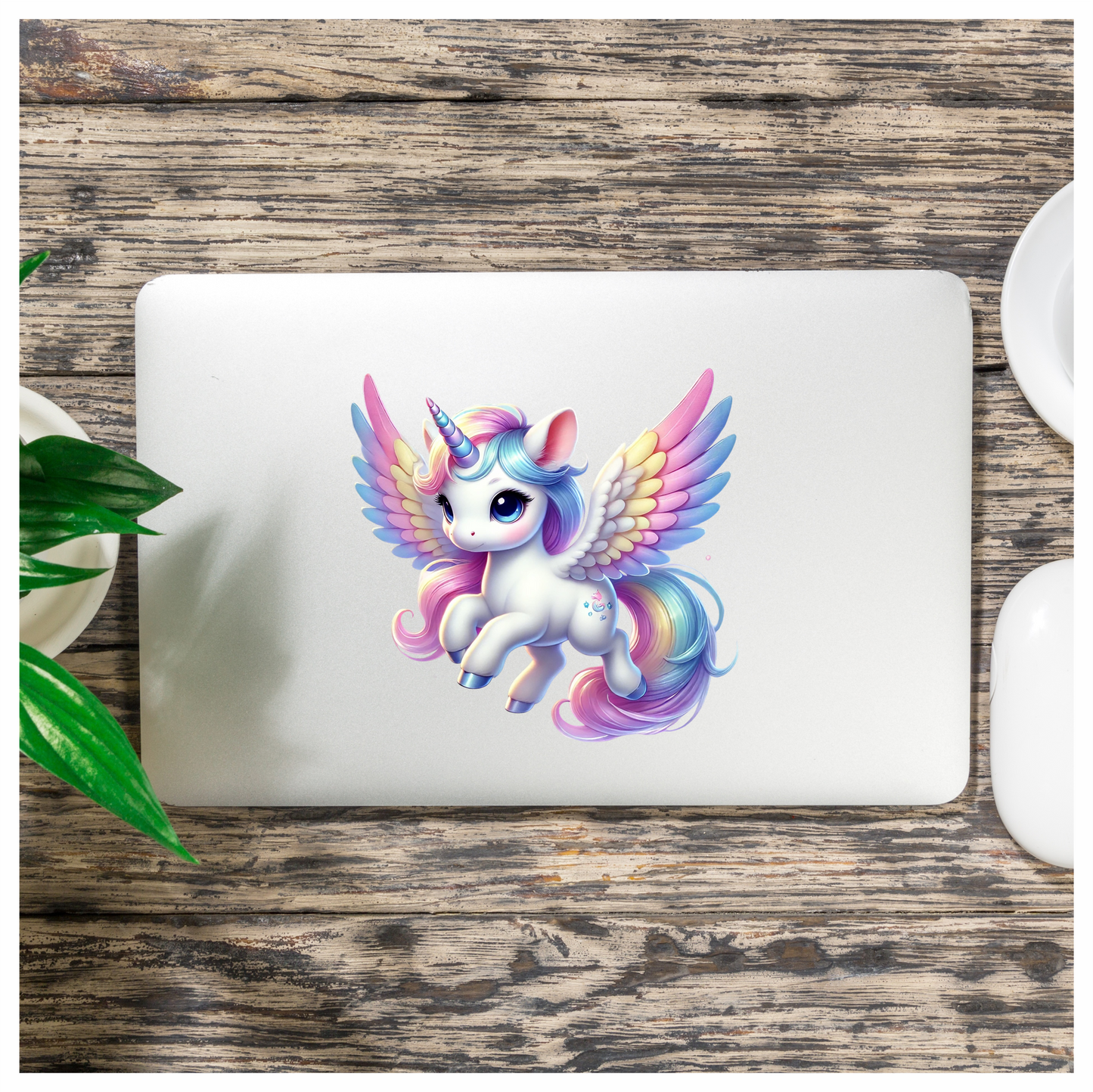Cute Alicorn Pony Unicorn White Color Vinyl Decal Sticker