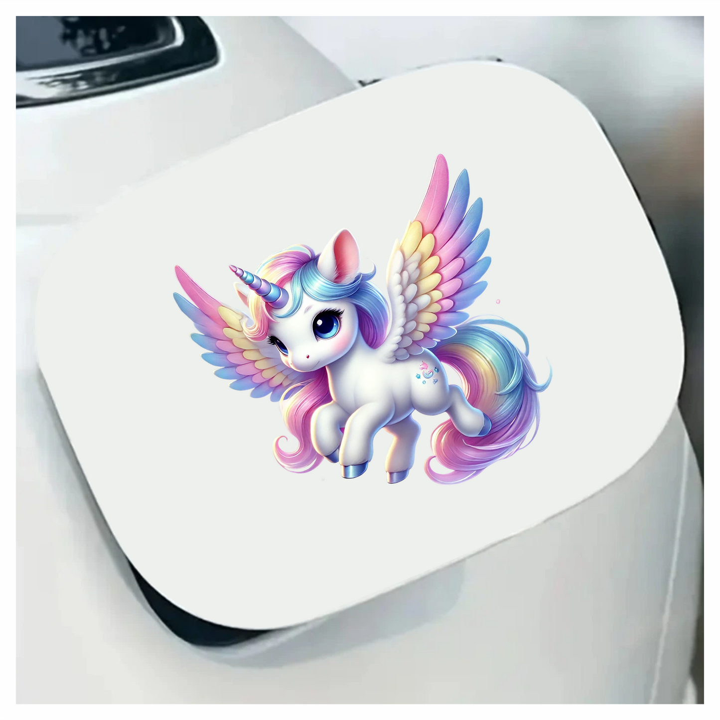 Cute Alicorn Pony Unicorn White Color Vinyl Wall Sticker