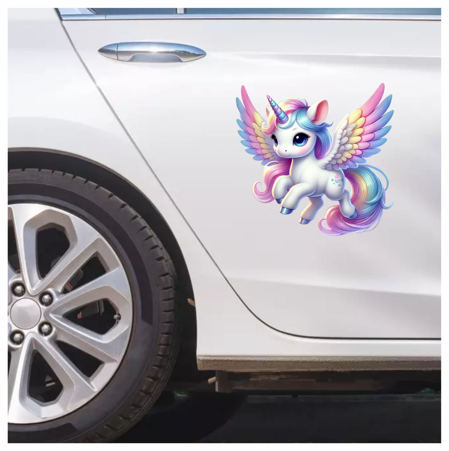 Cute Alicorn Pony Unicorn White Color Vinyl Decal Sticker