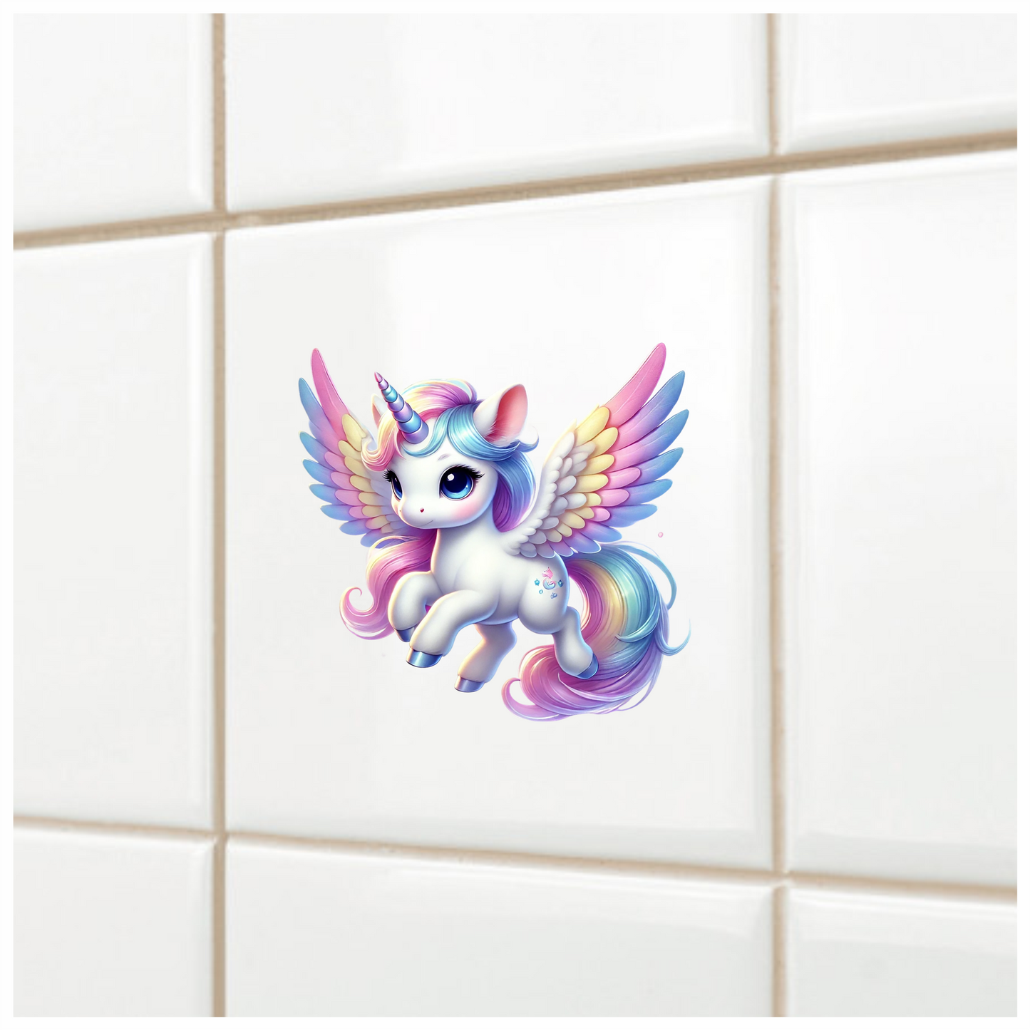 Cute Alicorn Pony Unicorn White Color Vinyl Decal Sticker