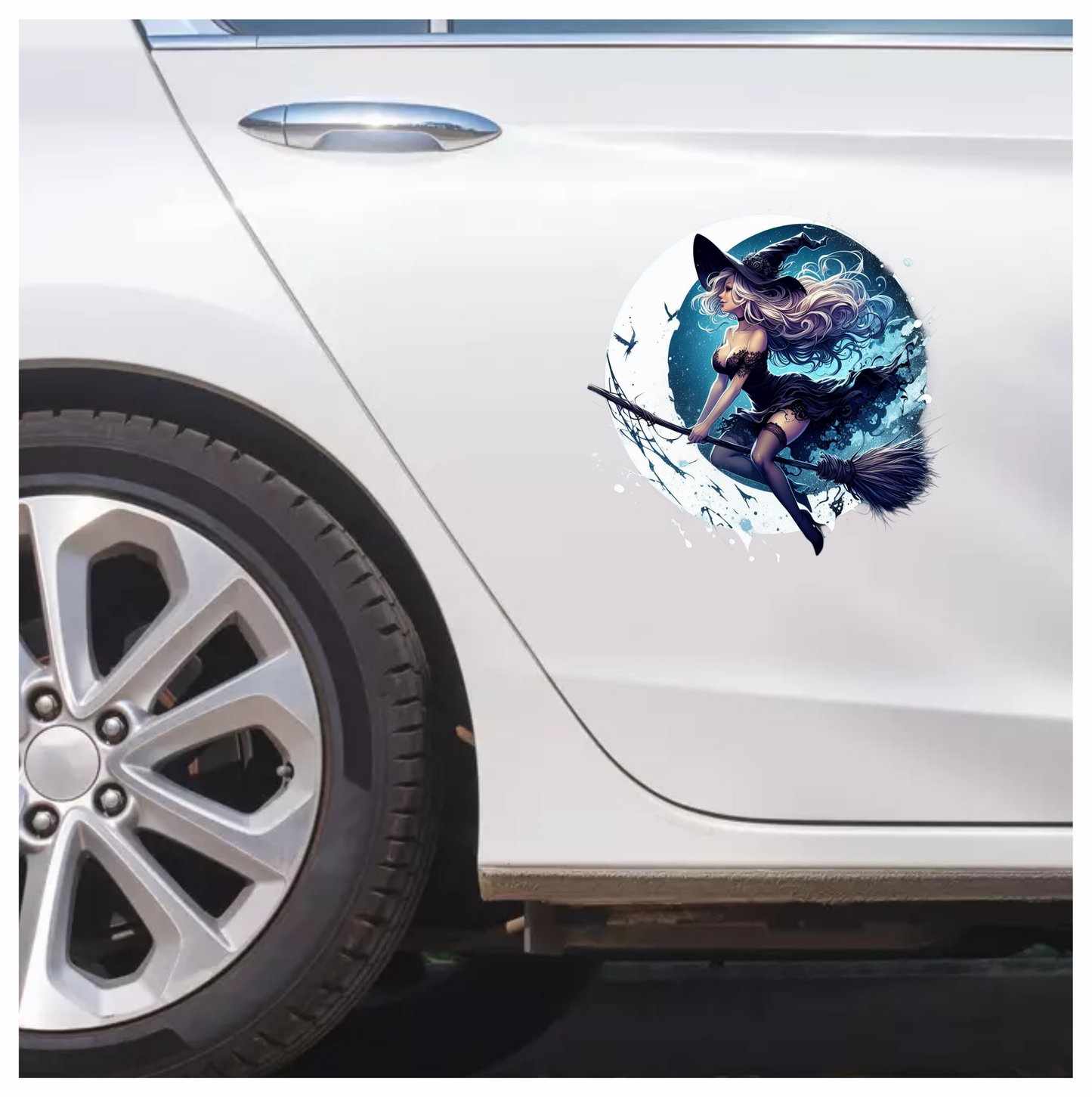 Alluring Ashen Angelic Arcane Attractive All-Black Aerial Alluring Vinyl Decal Sticker