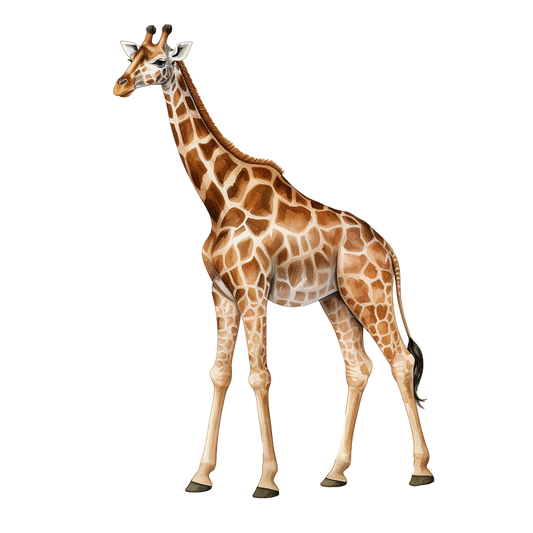 Giraffe illustration on a white background vinyl sticker.