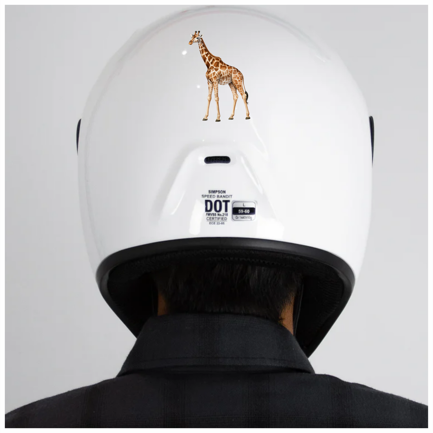 Reticulated Giraffe Tall Brown Animal Vinyl Decal Sticker