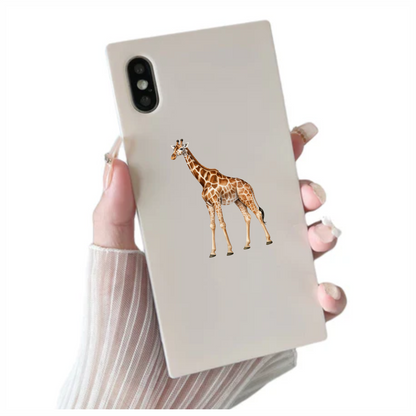 Reticulated Giraffe Tall Brown Animal Vinyl Decal Sticker