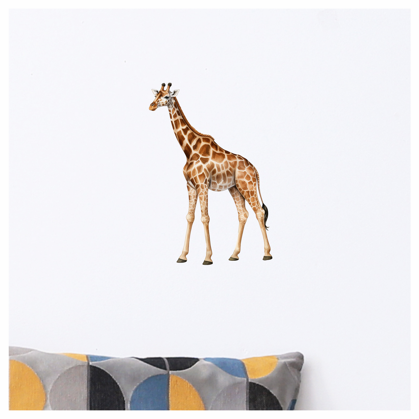 Reticulated Giraffe Tall Brown Animal Vinyl Decal Sticker