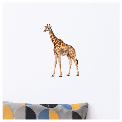 Reticulated Giraffe Tall Brown Animal Vinyl Decal Sticker