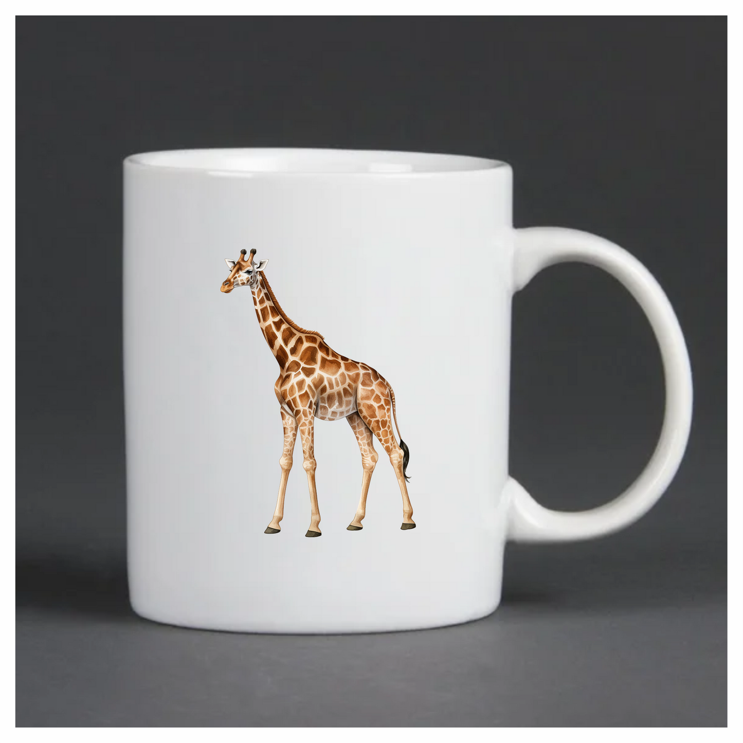 Reticulated Giraffe Tall Brown Animal Vinyl Decal Sticker