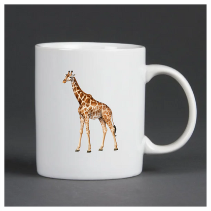 Reticulated Giraffe Tall Brown Animal Vinyl Decal Sticker