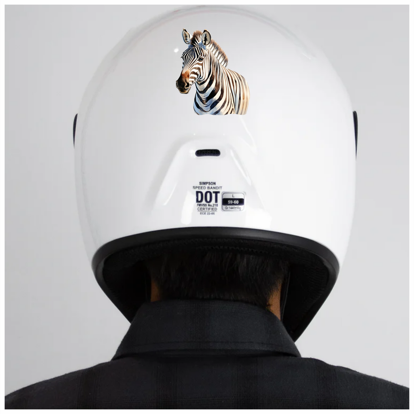 Zebra Breed Animal With Black Stripes Vinyl Decal Sticker