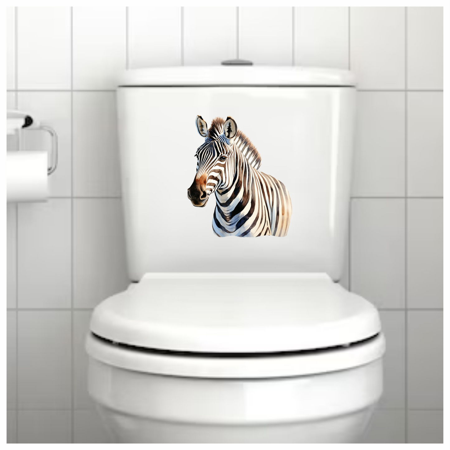 Zebra Breed Animal With Black Stripes Vinyl Decal Sticker