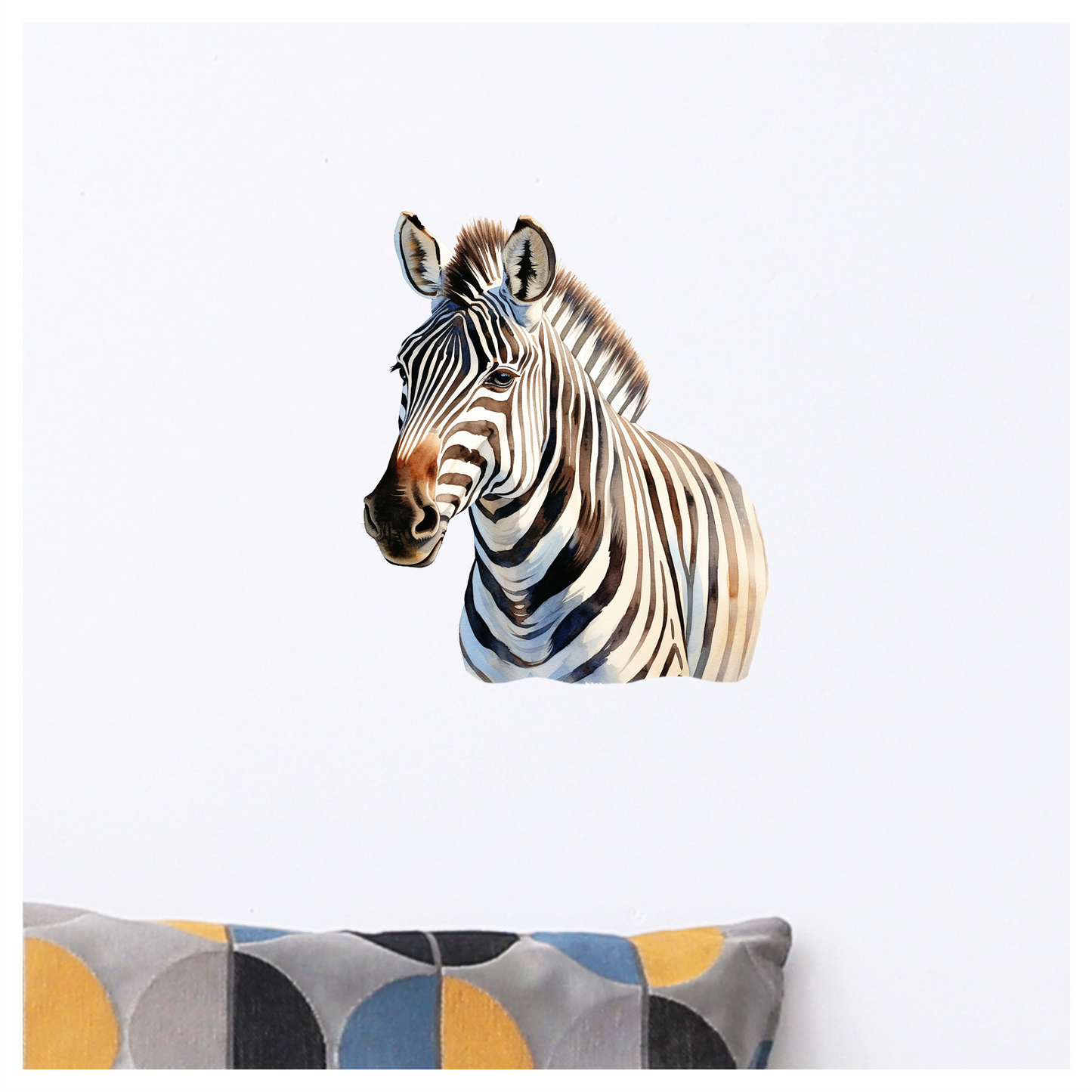 Zebra Breed Animal With Black Stripes Vinyl Decal Sticker