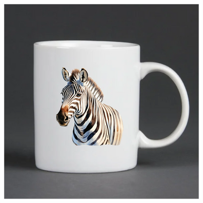 Zebra Breed Animal With Black Stripes Vinyl Decal Sticker