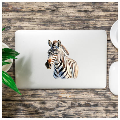 Zebra Breed Animal With Black Stripes Vinyl Decal Sticker