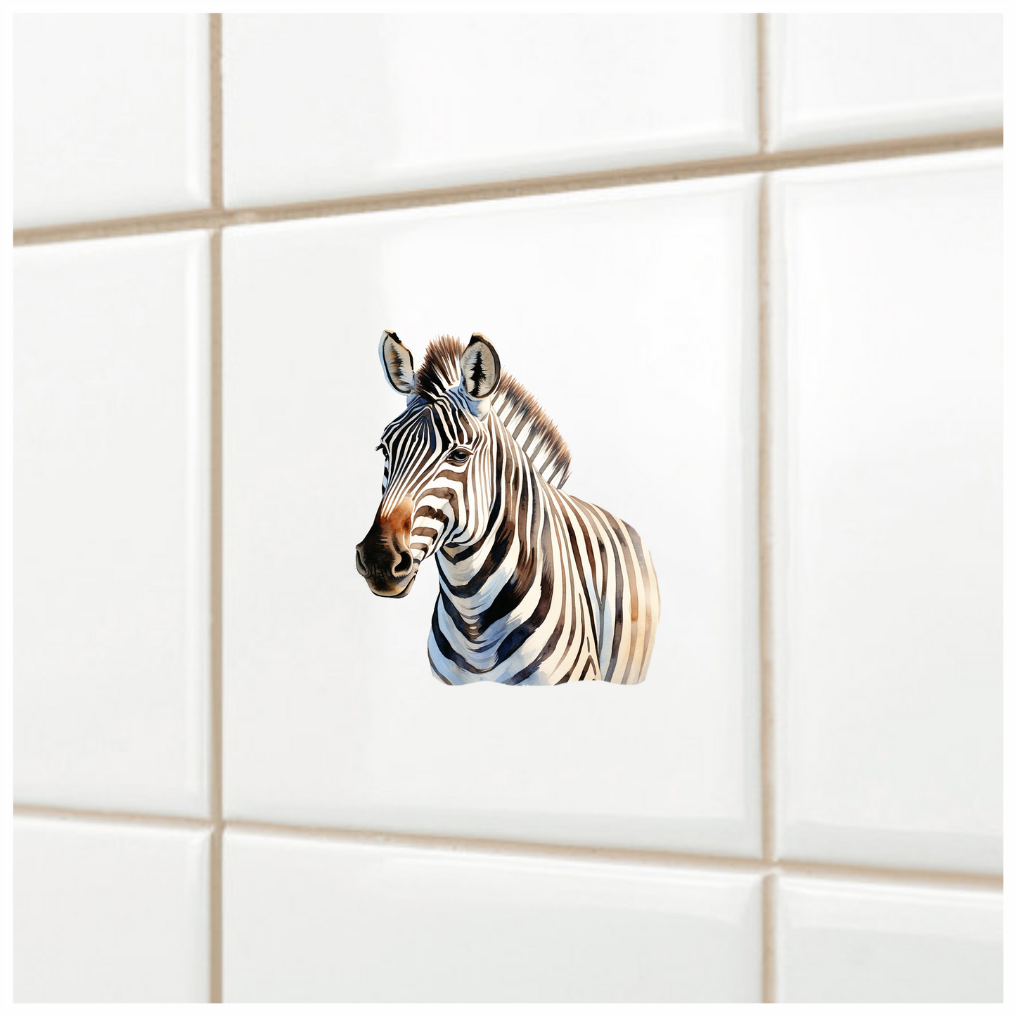 Zebra Breed Animal With Black Stripes Vinyl Decal Sticker