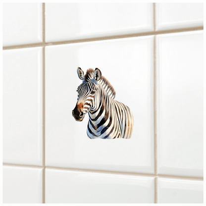 Zebra Breed Animal With Black Stripes Vinyl Decal Sticker