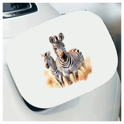 Plains Zebra Adult Foal Black Stripes Vinyl Decal Sticker