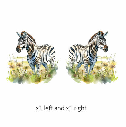 Zebra Breed Animal With Black Stripes Vinyl Decal Sticker
