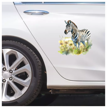Zebra Breed Animal With Black Stripes Vinyl Decal Sticker
